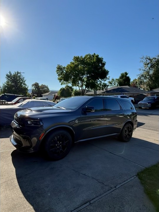Black Dodge Durango SRT with full ceramic window tint