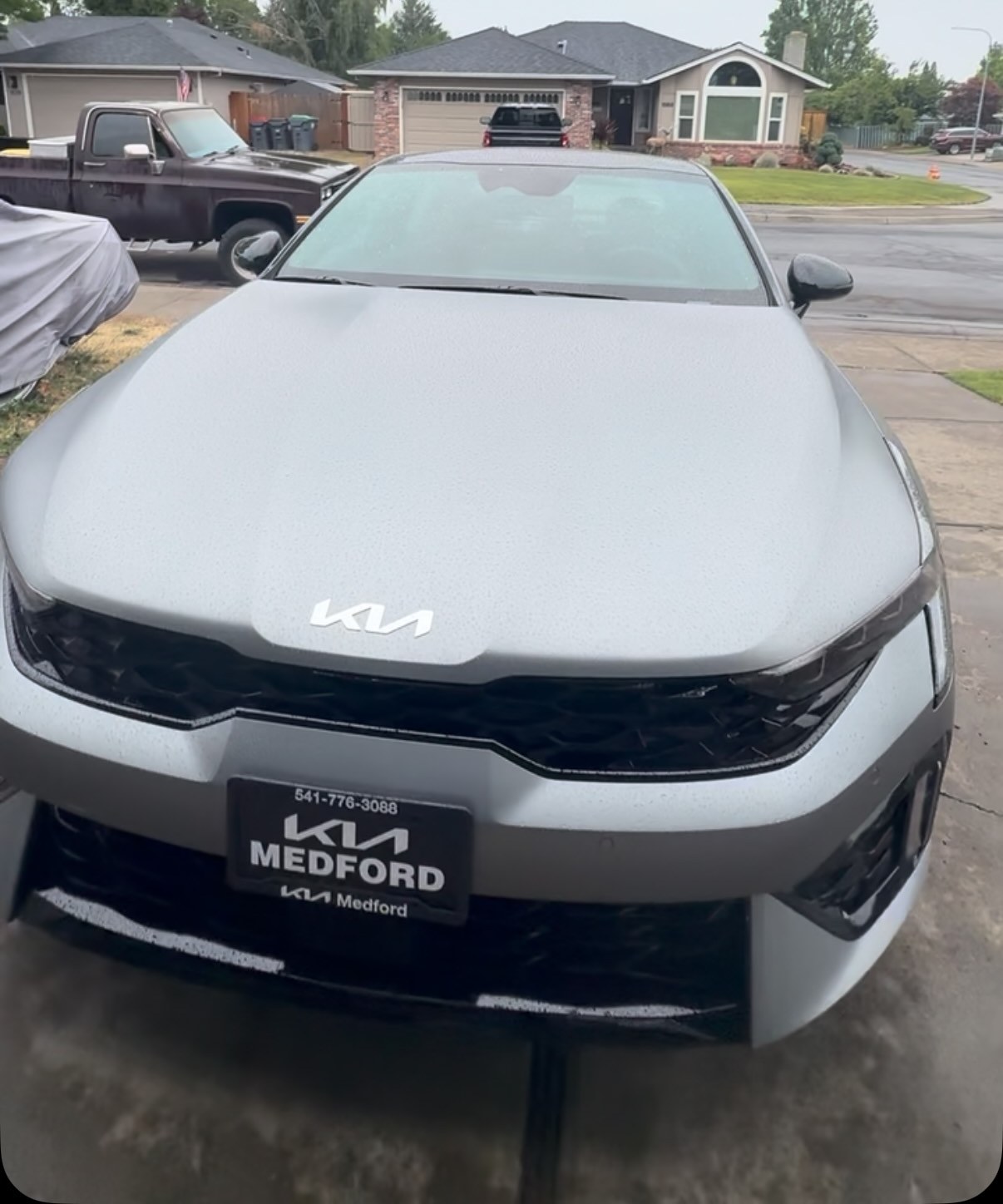 Silver Kia K5 with full CR Classic ceramic window tint