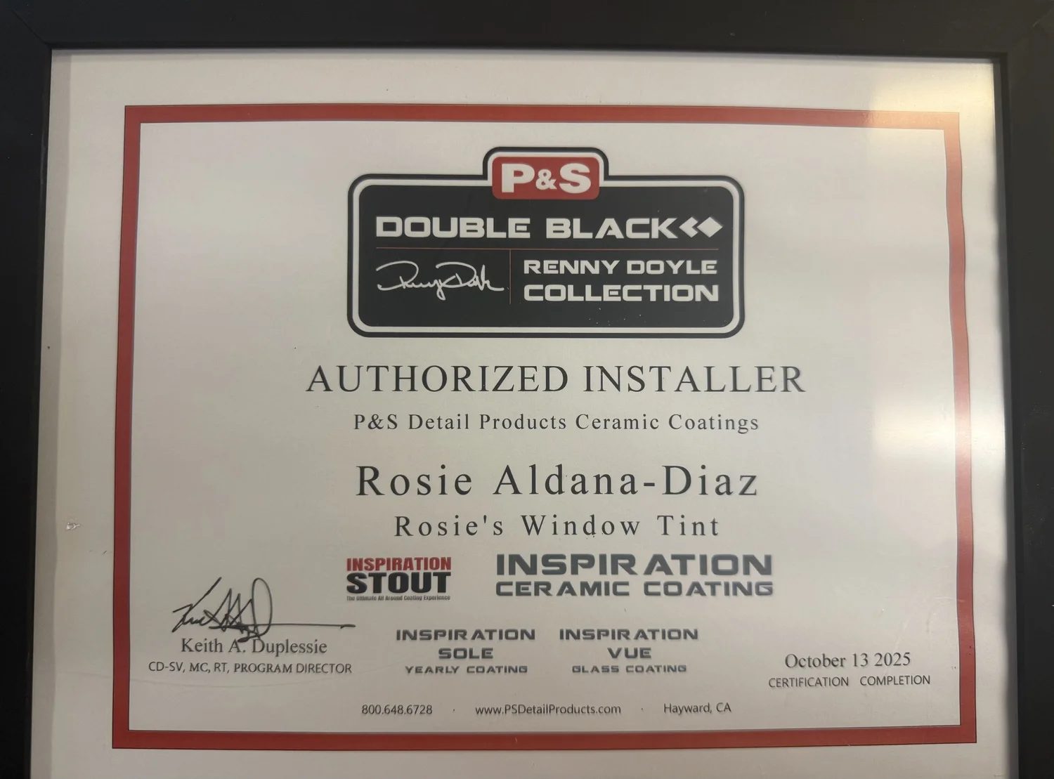 Rosie Aldana-Diaz with premium P&S products at the shop